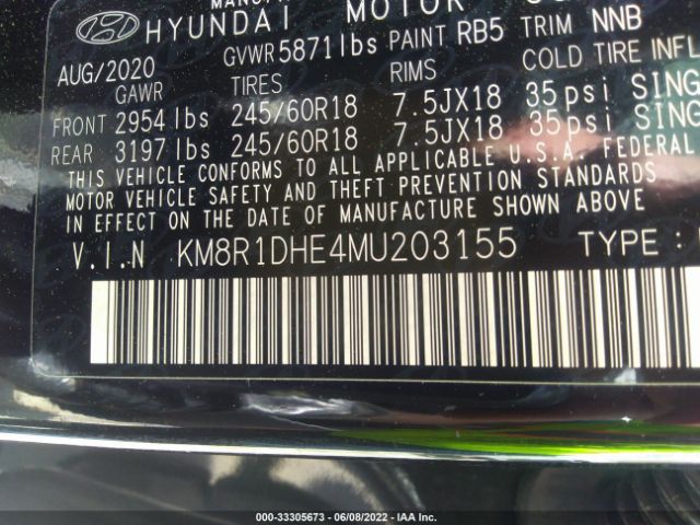 Photo 8 VIN: KM8R1DHE4MU203155 - HYUNDAI PALISADE 