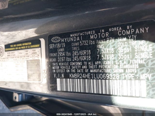 Photo 8 VIN: KM8R24HE1LU069328 - HYUNDAI PALISADE 