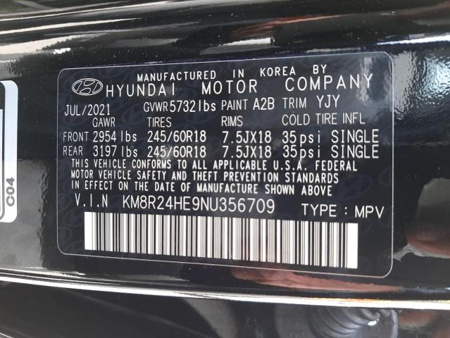 Photo 9 VIN: KM8R24HE9NU356709 - HYUNDAI PALISADE S 