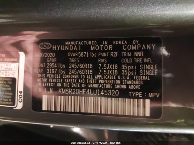 Photo 8 VIN: KM8R2DHE4LU145320 - HYUNDAI PALISADE 