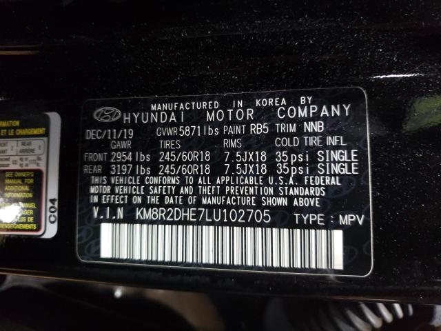 Photo 9 VIN: KM8R2DHE7LU102705 - HYUNDAI PALISADE S 