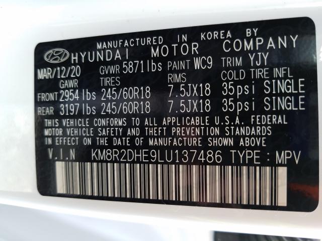 Photo 9 VIN: KM8R2DHE9LU137486 - HYUNDAI PALISADE S 