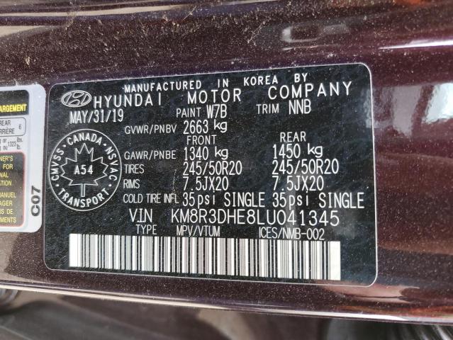 Photo 13 VIN: KM8R3DHE8LU041345 - HYUNDAI PALISADE S 