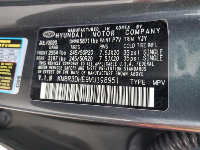 Photo 12 VIN: KM8R3DHE9MU198951 - HYUNDAI PALISADE 