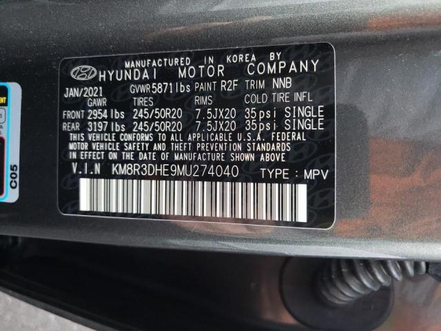 Photo 9 VIN: KM8R3DHE9MU274040 - HYUNDAI PALISADE S 