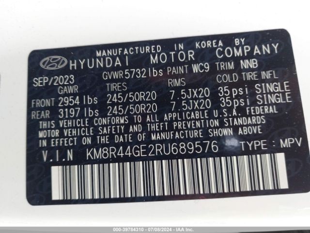 Photo 8 VIN: KM8R44GE2RU689576 - HYUNDAI PALISADE 