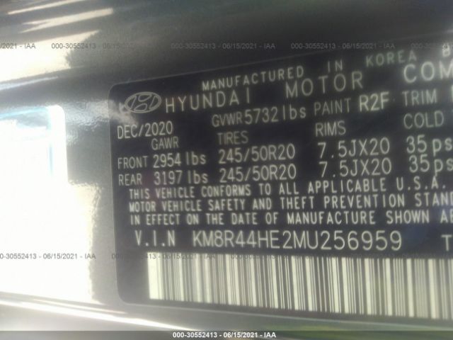 Photo 8 VIN: KM8R44HE2MU256959 - HYUNDAI PALISADE 