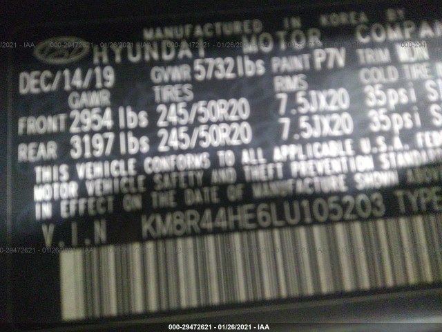 Photo 8 VIN: KM8R44HE6LU105203 - HYUNDAI PALISADE 