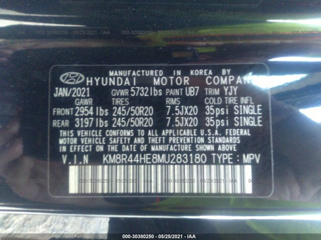 Photo 8 VIN: KM8R44HE8MU283180 - HYUNDAI PALISADE 