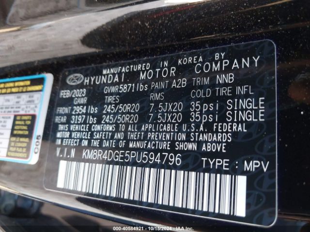 Photo 8 VIN: KM8R4DGE5PU594796 - HYUNDAI PALISADE 