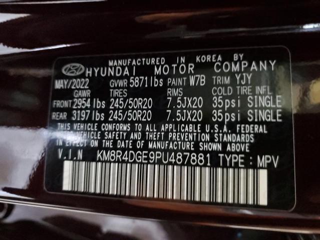 Photo 9 VIN: KM8R4DGE9PU487881 - HYUNDAI PALISADE S 