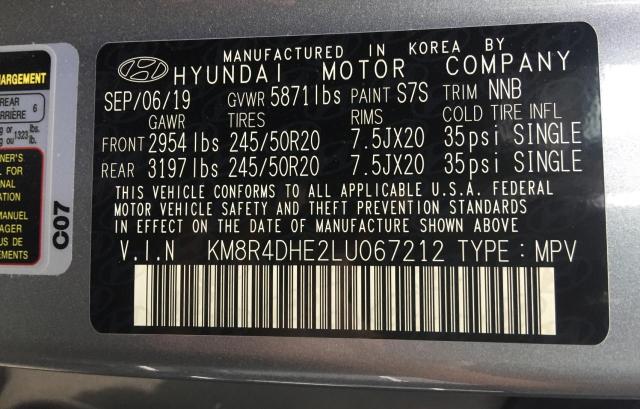 Photo 9 VIN: KM8R4DHE2LU067212 - HYUNDAI PALISADE 