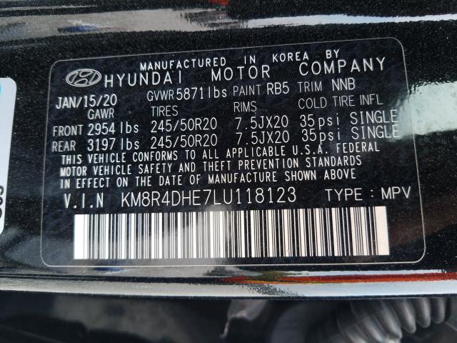 Photo 9 VIN: KM8R4DHE7LU118123 - HYUNDAI PALISADE S 