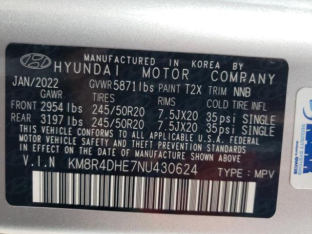 Photo 12 VIN: KM8R4DHE7NU430624 - HYUNDAI PALISADE S 