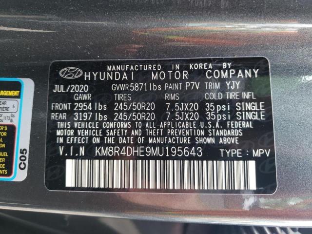 Photo 9 VIN: KM8R4DHE9MU195643 - HYUNDAI PALISADE S 