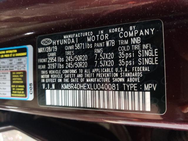 Photo 12 VIN: KM8R4DHEXLU040081 - HYUNDAI PALISADE 