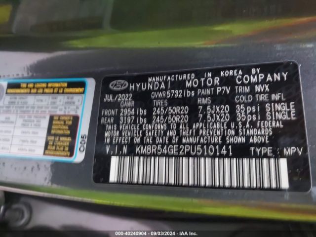 Photo 8 VIN: KM8R54GE2PU510141 - HYUNDAI PALISADE 