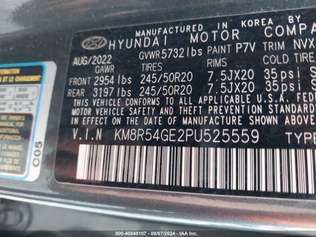 Photo 8 VIN: KM8R54GE2PU525559 - HYUNDAI PALISADE 