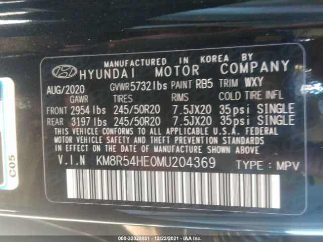 Photo 8 VIN: KM8R54HE0MU204369 - HYUNDAI PALISADE 