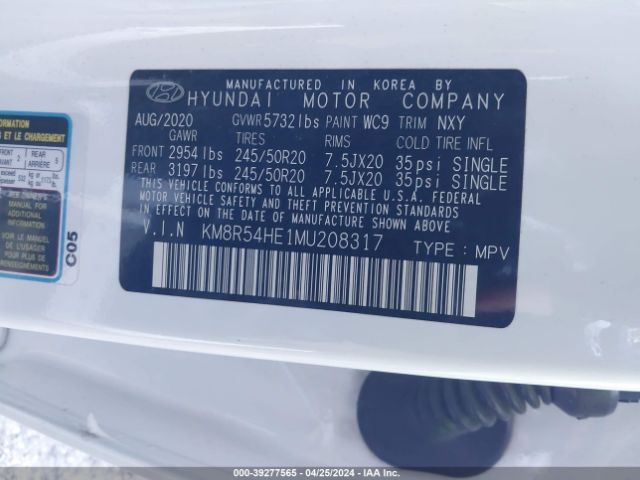 Photo 8 VIN: KM8R54HE1MU208317 - HYUNDAI PALISADE 