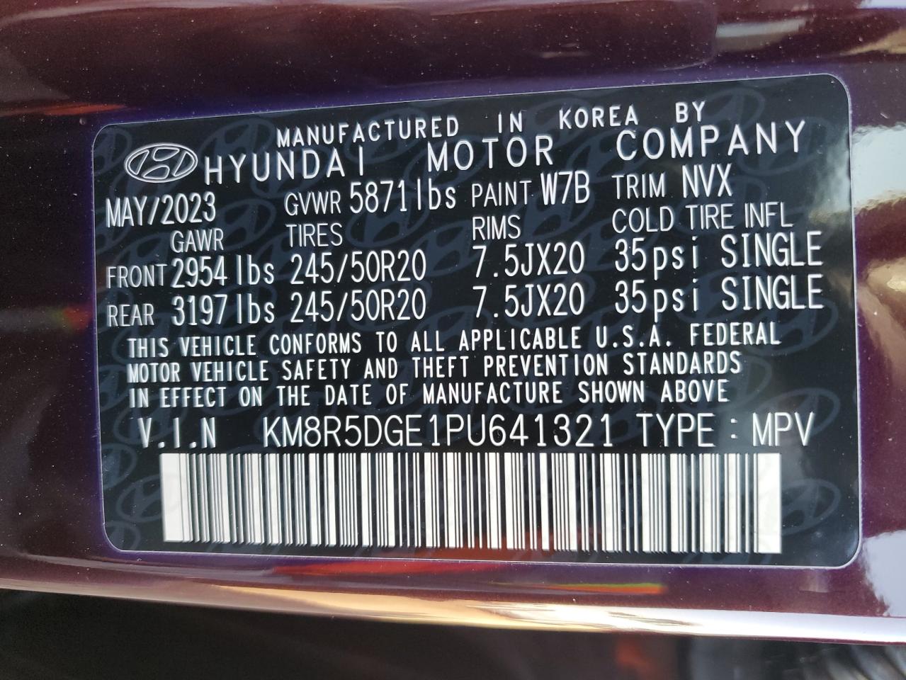 Photo 12 VIN: KM8R5DGE1PU641321 - HYUNDAI PALISADE 