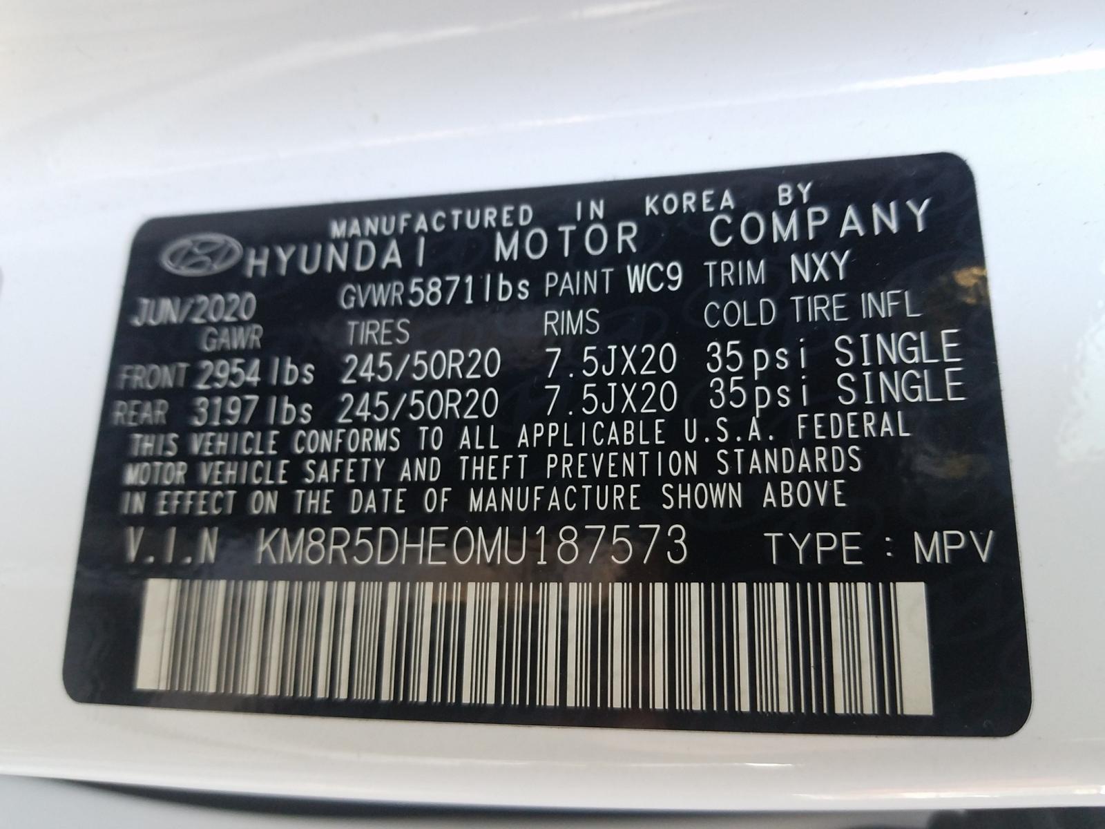 Photo 9 VIN: KM8R5DHE0MU187573 - HYUNDAI PALISADE L 