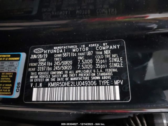 Photo 8 VIN: KM8R5DHE2LU049306 - HYUNDAI PALISADE 