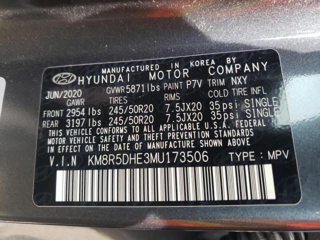 Photo 9 VIN: KM8R5DHE3MU173506 - HYUNDAI PALISADE L 