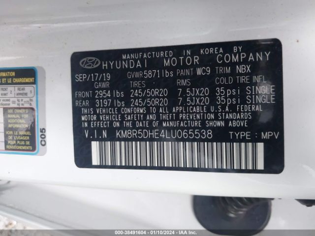 Photo 8 VIN: KM8R5DHE4LU065538 - HYUNDAI PALISADE 