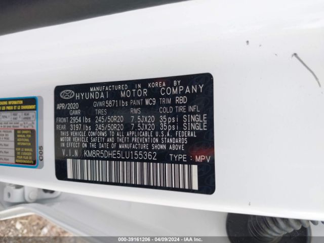 Photo 8 VIN: KM8R5DHE5LU155362 - HYUNDAI PALISADE 