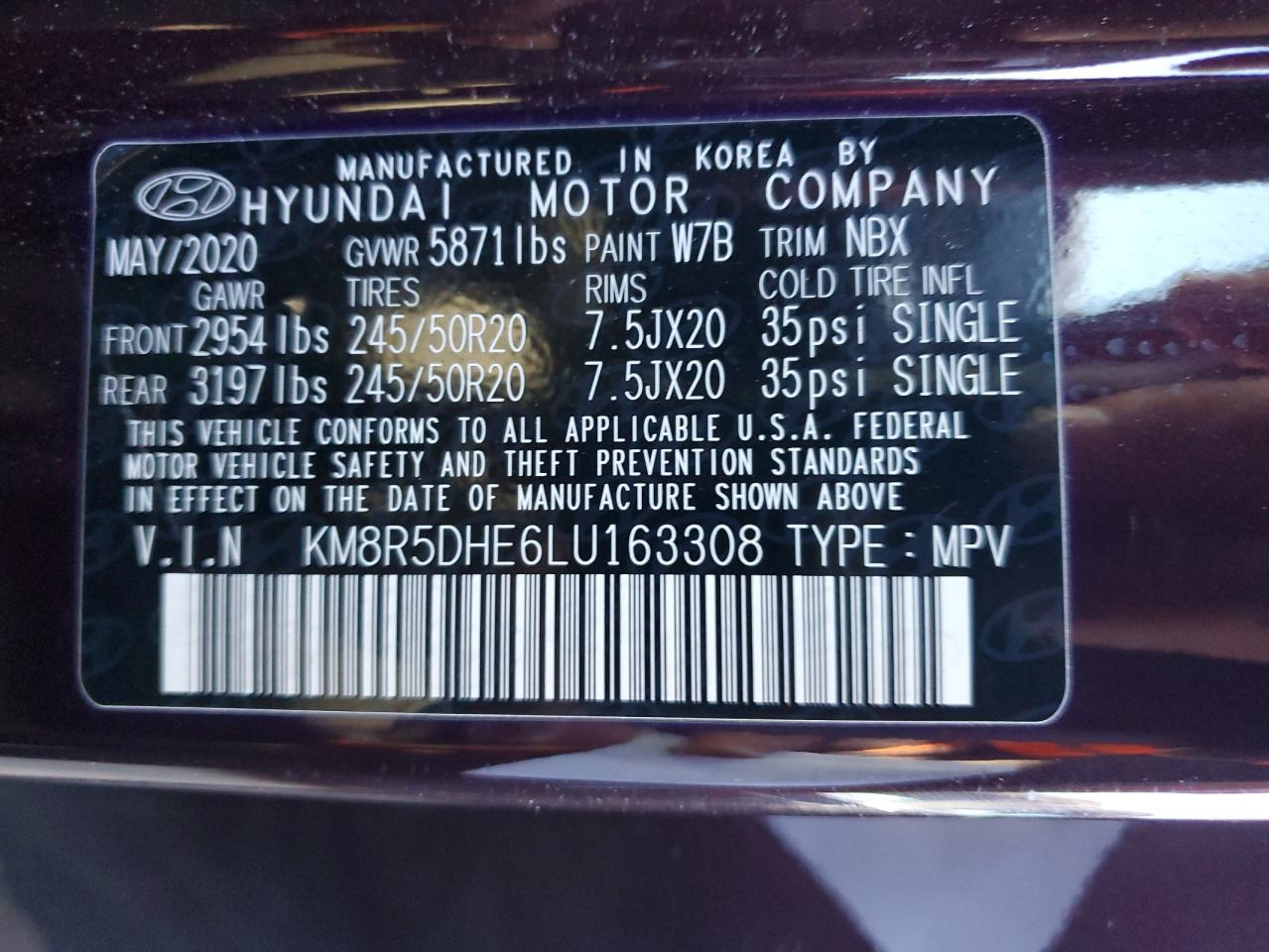 Photo 13 VIN: KM8R5DHE6LU163308 - HYUNDAI PALISADE 