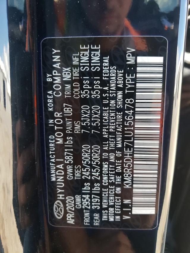 Photo 9 VIN: KM8R5DHE7LU156478 - HYUNDAI PALISADE L 