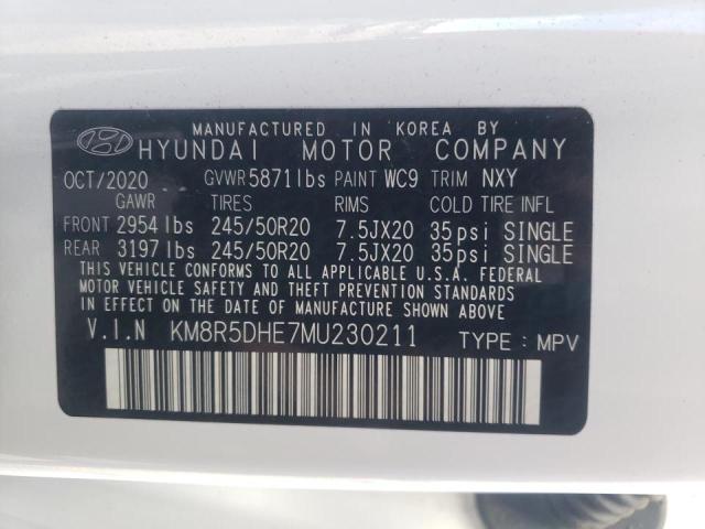 Photo 9 VIN: KM8R5DHE7MU230211 - HYUNDAI PALISADE L 