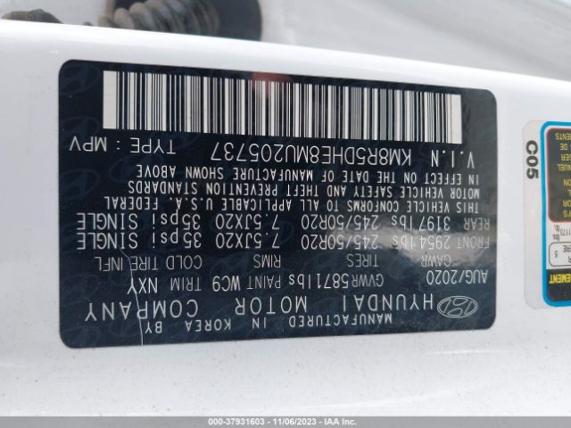 Photo 8 VIN: KM8R5DHE8MU205737 - HYUNDAI PALISADE 