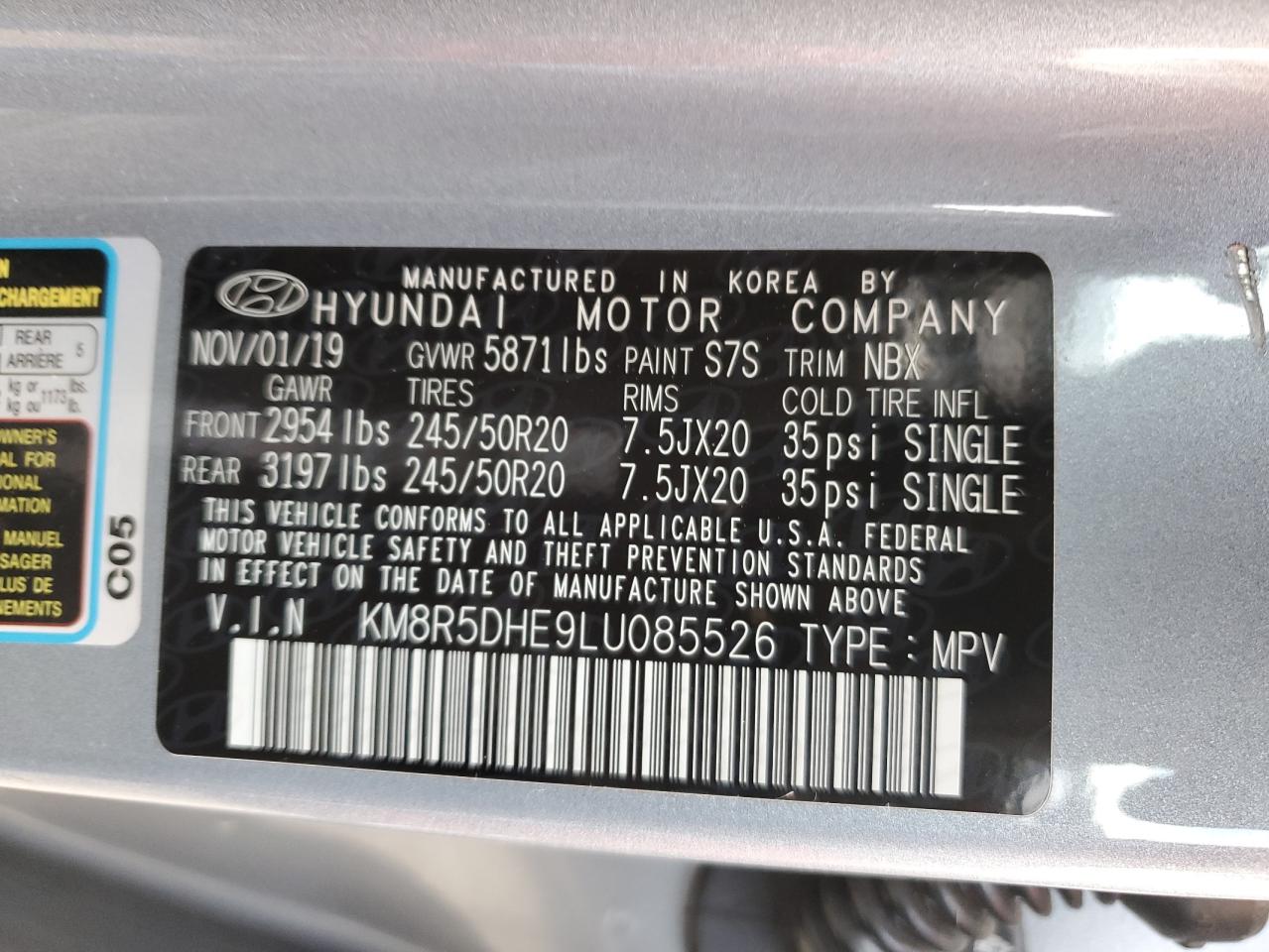 Photo 12 VIN: KM8R5DHE9LU085526 - HYUNDAI PALISADE 