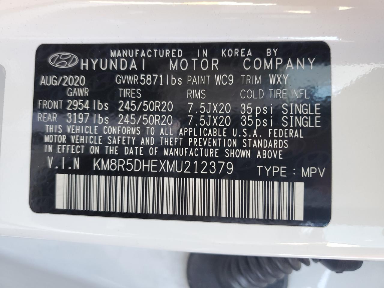 Photo 12 VIN: KM8R5DHEXMU212379 - HYUNDAI PALISADE 