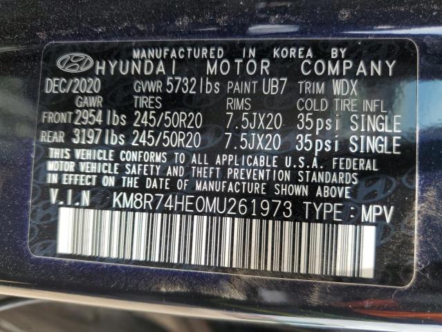 Photo 12 VIN: KM8R74HE0MU261973 - HYUNDAI PALISADE C 