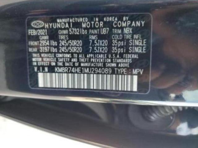 Photo 9 VIN: KM8R74HE1MU294089 - HYUNDAI PALISADE 