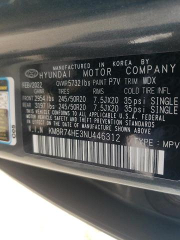 Photo 12 VIN: KM8R74HE3NU446312 - HYUNDAI PALISADE C 