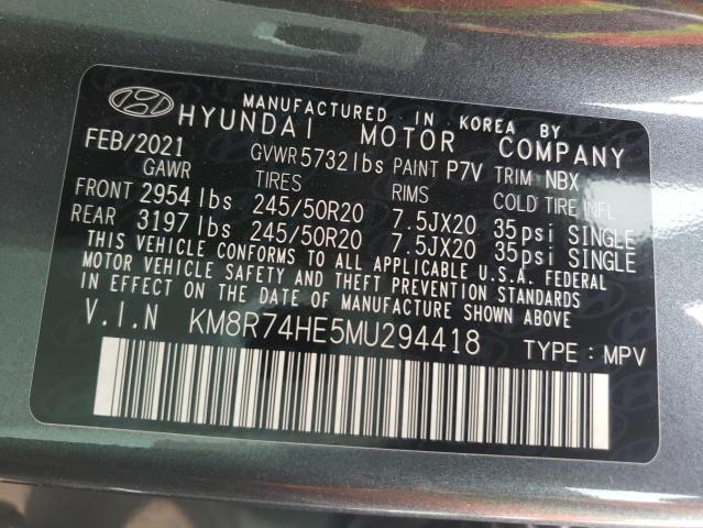 Photo 9 VIN: KM8R74HE5MU294418 - HYUNDAI PALISADE C 