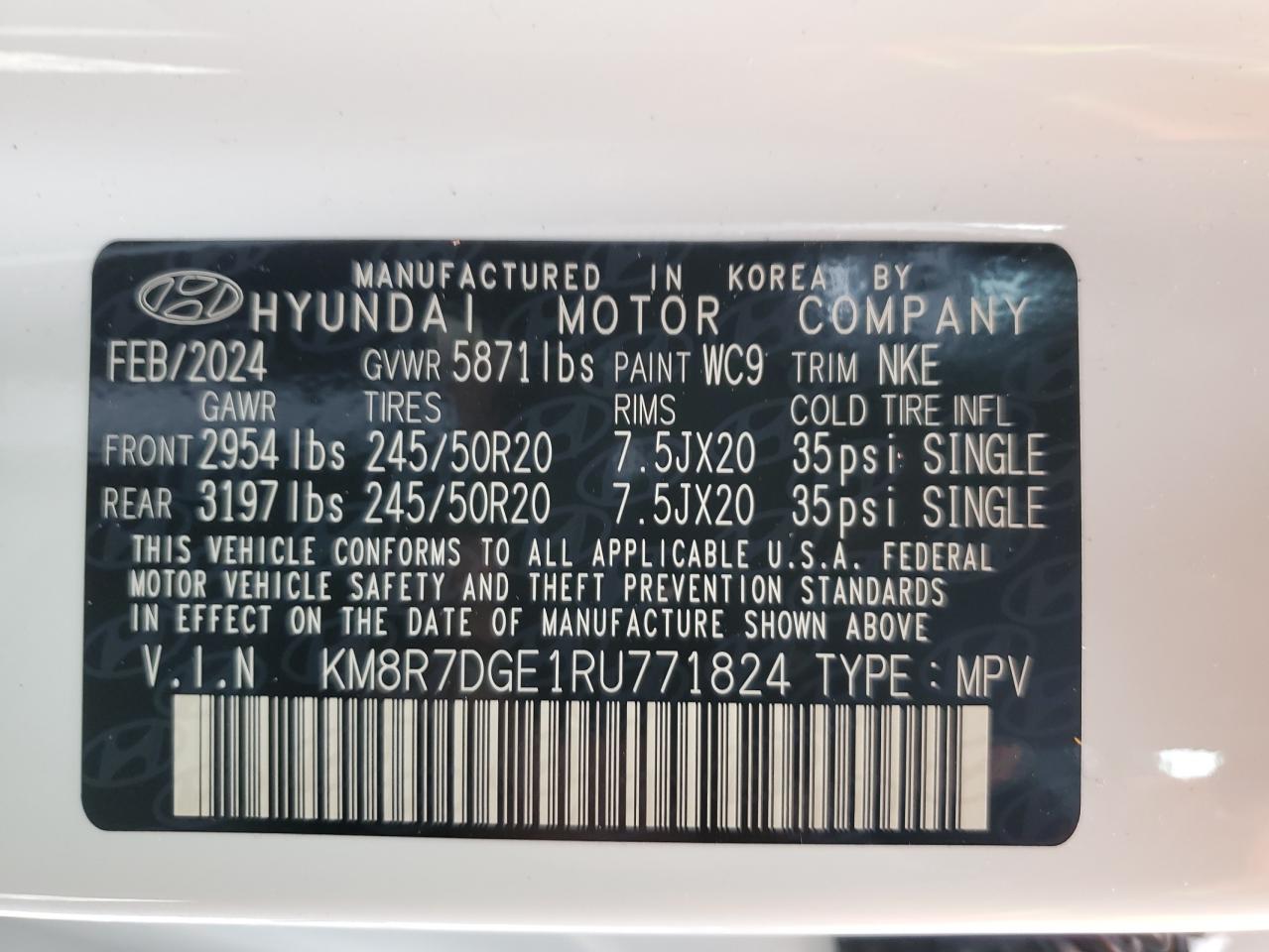 Photo 12 VIN: KM8R7DGE1RU771824 - HYUNDAI PALISADE 