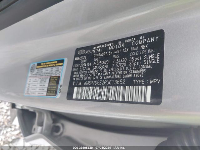 Photo 8 VIN: KM8R7DGE2PU613652 - HYUNDAI PALISADE 