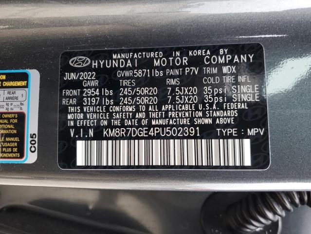 Photo 12 VIN: KM8R7DGE4PU502391 - HYUNDAI PALISADE C 