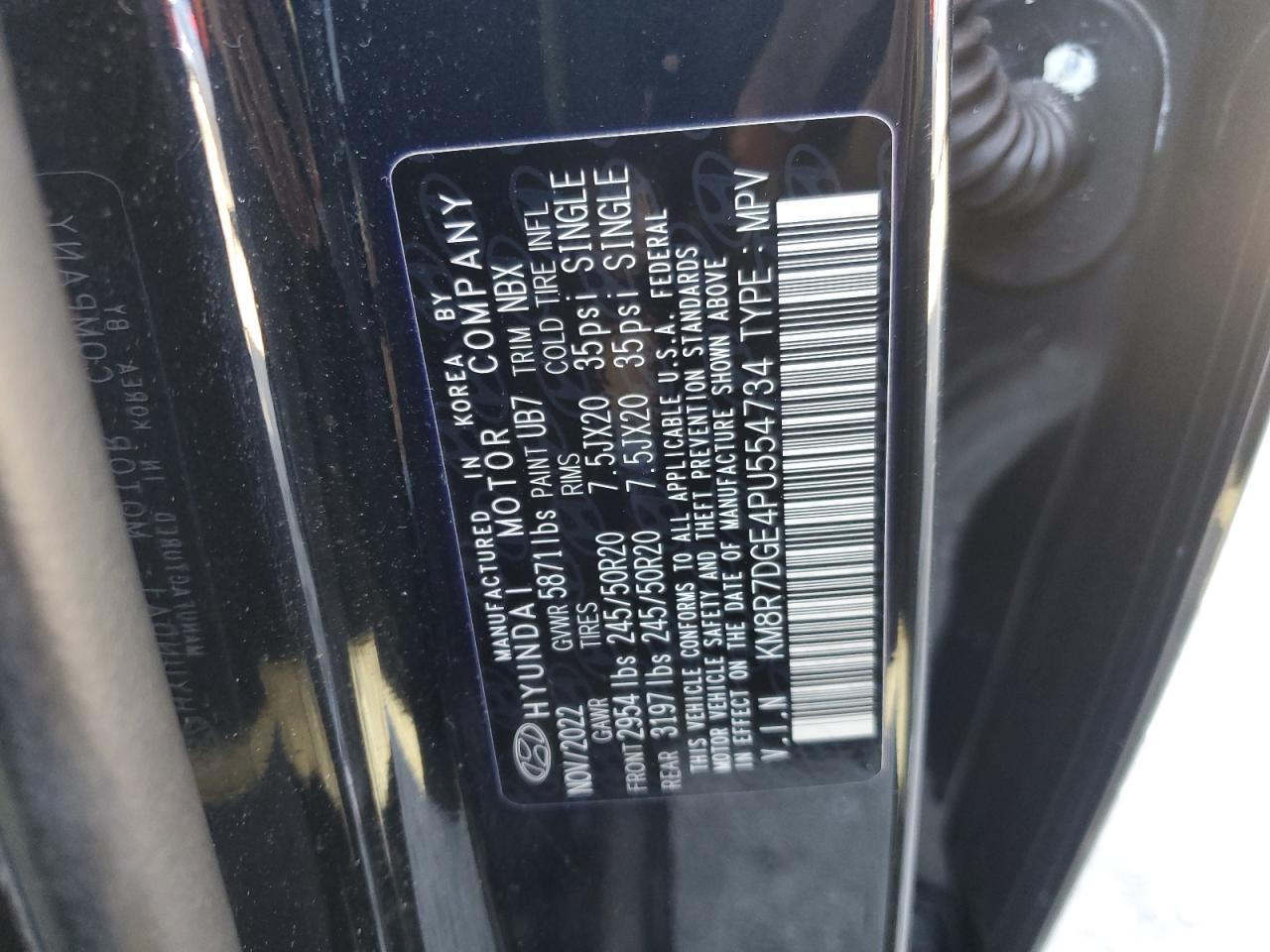 Photo 11 VIN: KM8R7DGE4PU554734 - HYUNDAI PALISADE 