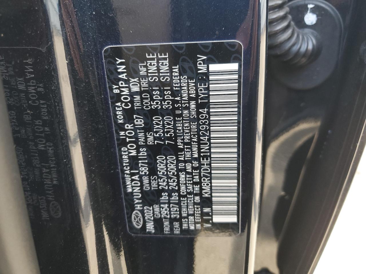 Photo 12 VIN: KM8R7DHE1NU429394 - HYUNDAI PALISADE 