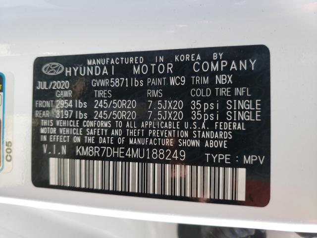 Photo 9 VIN: KM8R7DHE4MU188249 - HYUNDAI PALISADE C 