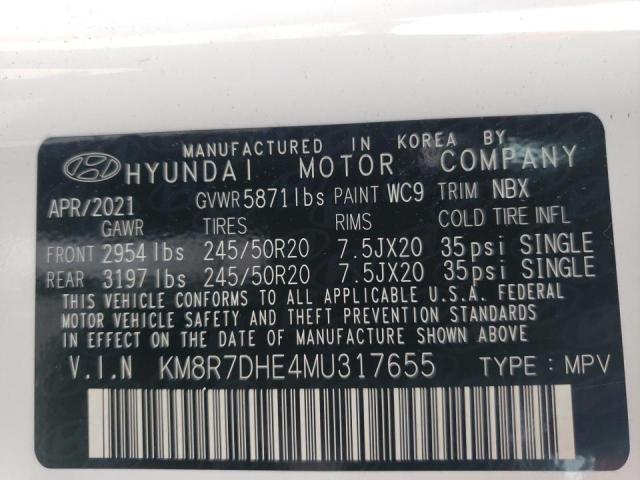 Photo 9 VIN: KM8R7DHE4MU317655 - HYUNDAI PALISADE C 