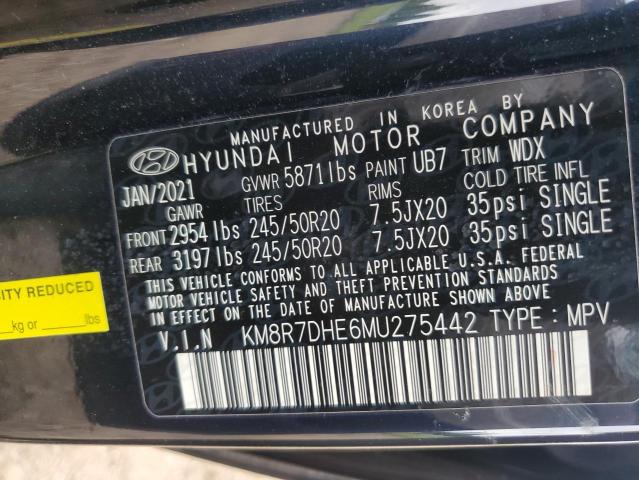 Photo 12 VIN: KM8R7DHE6MU275442 - HYUNDAI PALISADE 