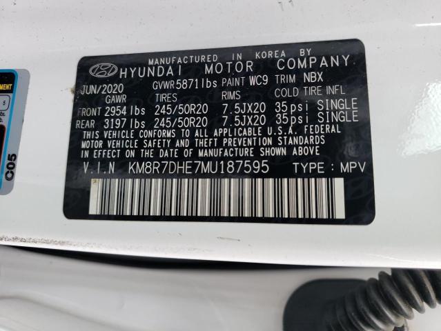 Photo 12 VIN: KM8R7DHE7MU187595 - HYUNDAI PALISADE 