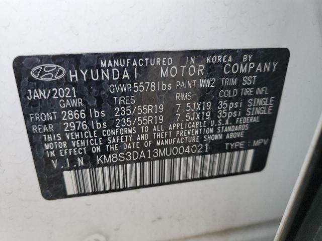 Photo 13 VIN: KM8S3DA13MU004021 - HYUNDAI SANTA FE 